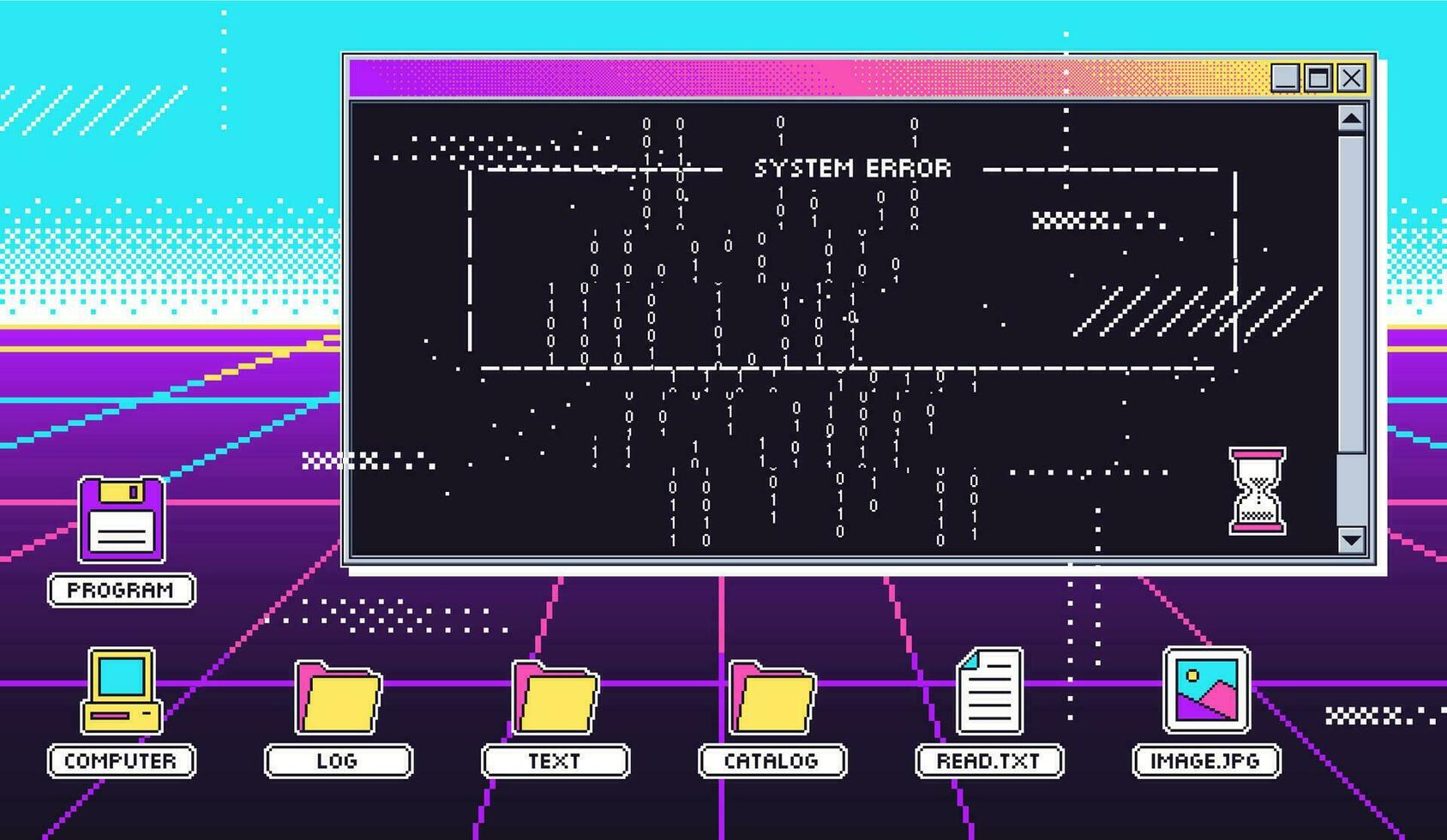 vaporwave-80s-interface-screen-retro-terminal-or-old-computer-screen-virtual-hack-attack-and-program-glitch-system-error-illustration-vector.jpg